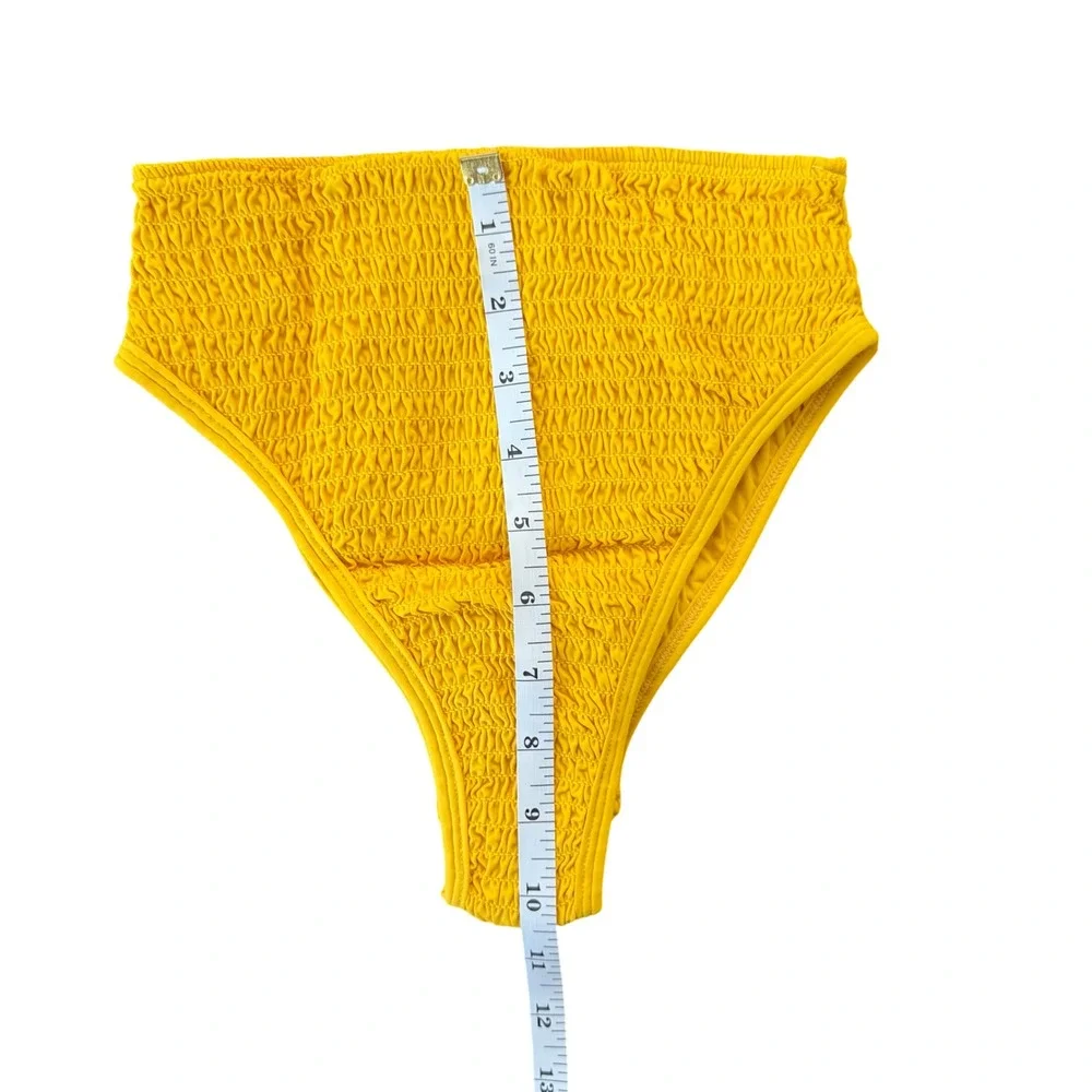 L*Space‎ Barlette Bottom Bitsy Marigold Smocked High Waist Bikini Bottom XS